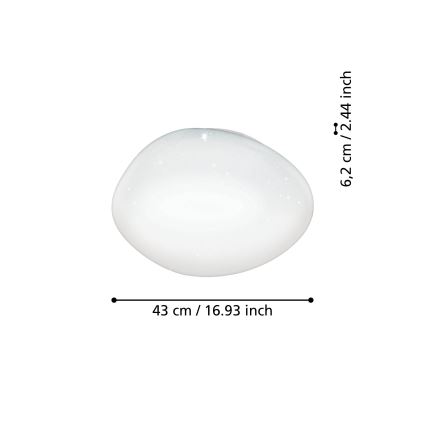 Eglo - Dimbar LED RGBW taklampa LED/21,6W/230V Ø 43 cm