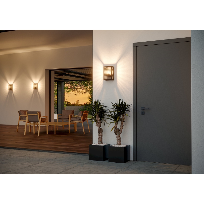 Eglo - Vägglampa för utomhusbruk 1xE27/60W/230V IP44