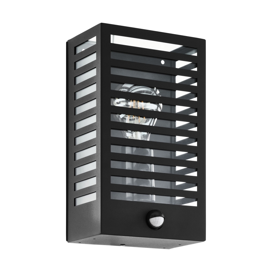 Eglo - Utomhusvägglampa med sensor ALAMONTE 1xE27/60W/230V IP44