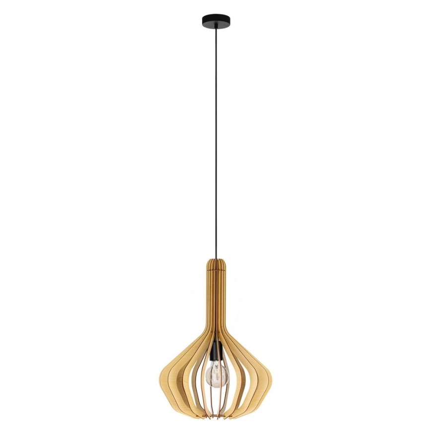Eglo - Ljuskrona med upphängningsrem 1xE27/40W/230V diameter 38 cm beige