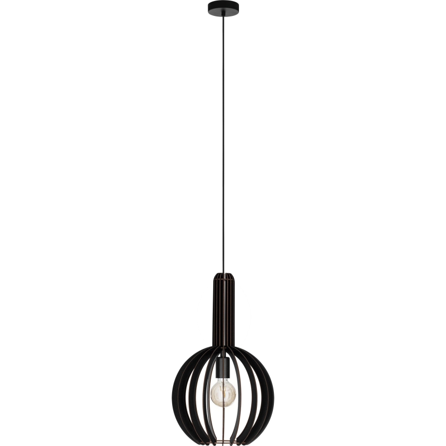 Eglo - Ljuskrona med upphängningsrem 1xE27/40W/230V diameter 31 cm svart