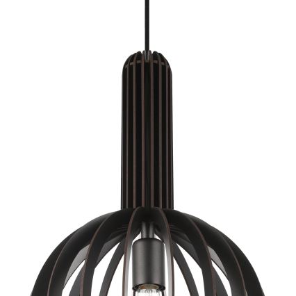 Eglo - Ljuskrona med upphängningsrem 1xE27/40W/230V diameter 31 cm svart
