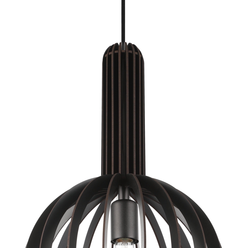 Eglo - Ljuskrona med upphängningsrem 1xE27/40W/230V diameter 31 cm svart
