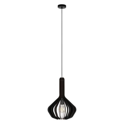 Eglo - Ljuskrona med upphängningsrem 1xE27/40W/230V diameter 38 cm svart