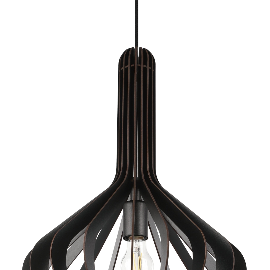 Eglo - Ljuskrona med upphängningsrem 1xE27/40W/230V diameter 38 cm svart