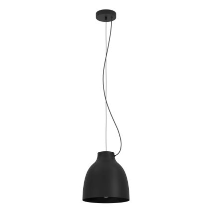Eglo - Ljuskrona med upphängningsrem 1xE27/40W/230V svart