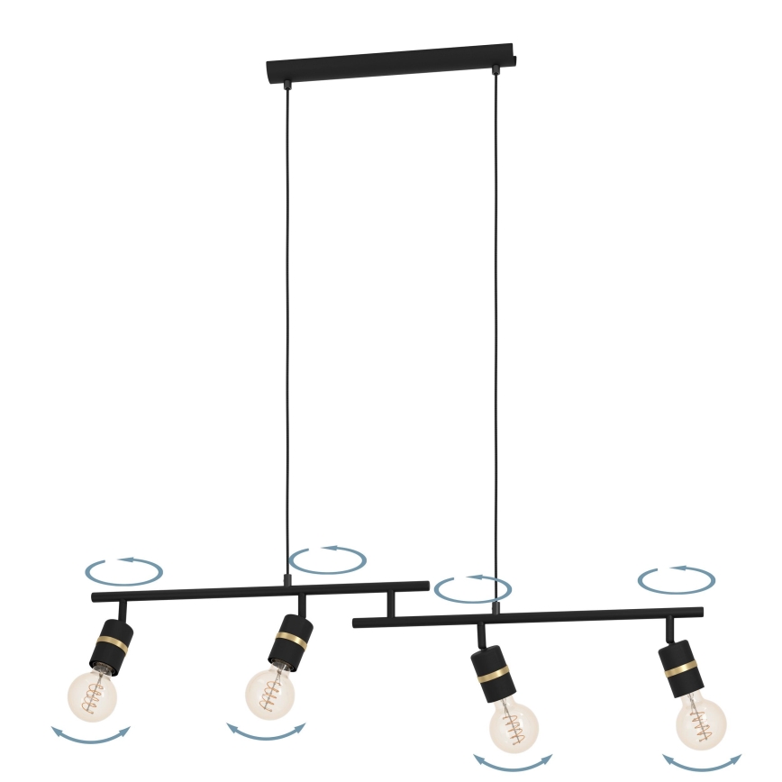 Eglo - Taklampa med 4xE27/10W/230V