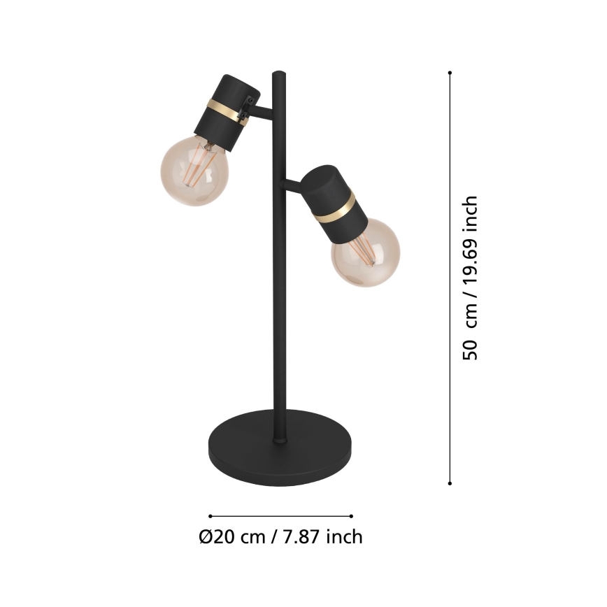 Eglo - Bordslampa 2xE27/10W/230V