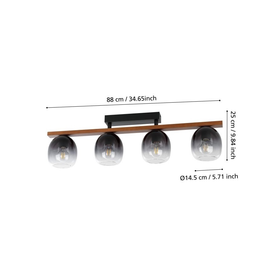 Eglo - Taklampa 4xE27/40W/230V