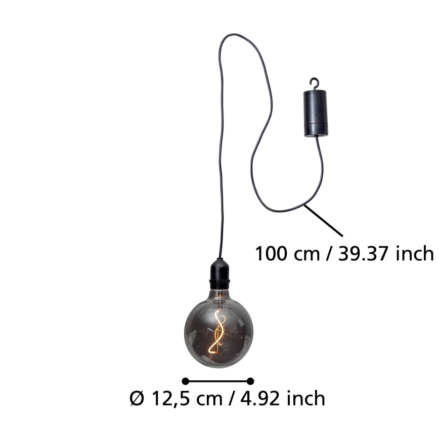 Eglo - LED Utomhuspendellampa VIGNANELLO LED/0,06W/6V IP44 grå