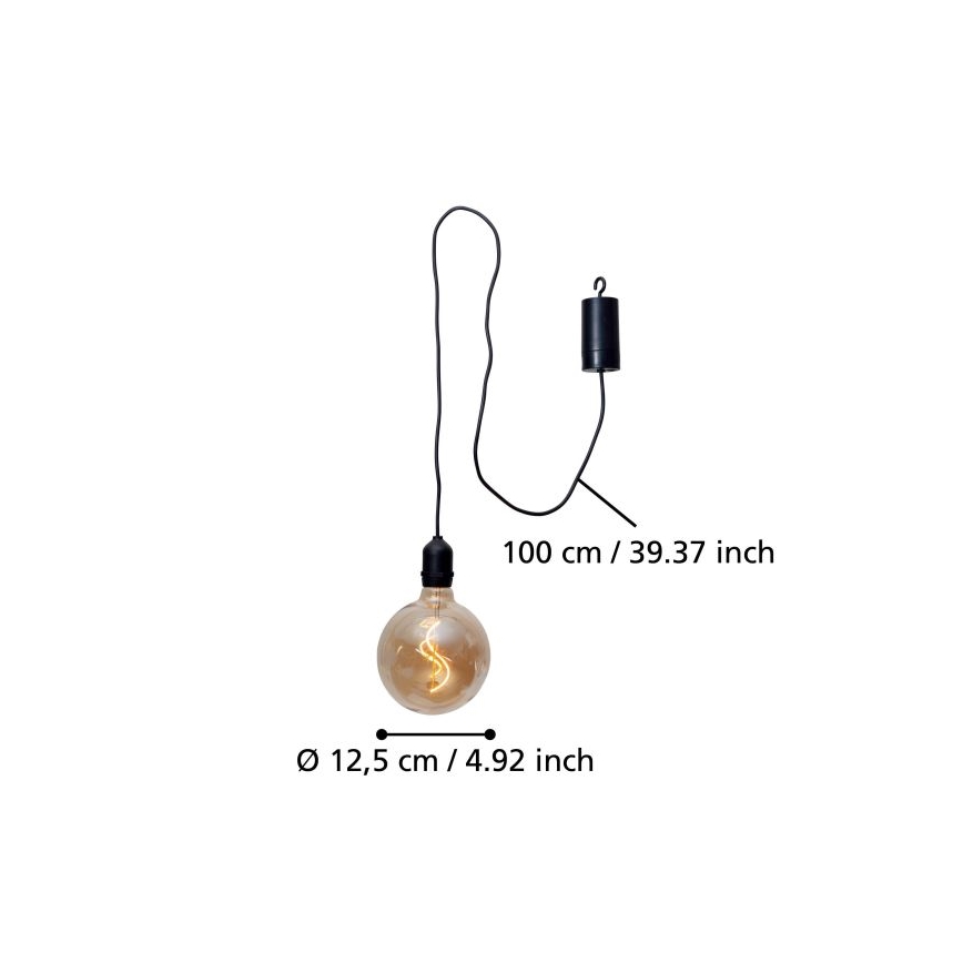 Eglo - LED pendellampa för utomhusbruk LED/0,06W/6V 4xAA IP44 beige