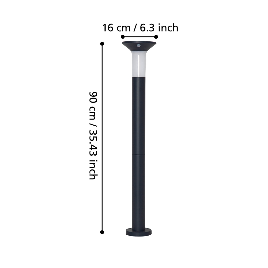 Eglo - LED Utomhus solcellslampa med sensor 6xLED/0,03W/3,7V IP44