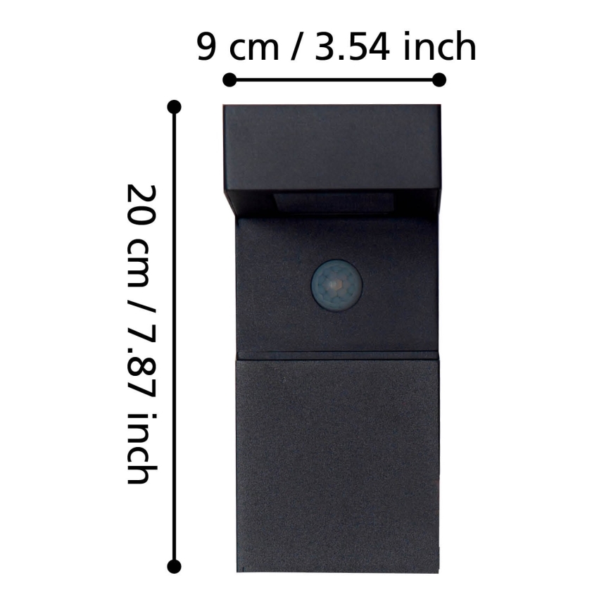 Eglo - LED Utomhus solcellslampa med sensor 18xLED/0,2W/3,7V IP44