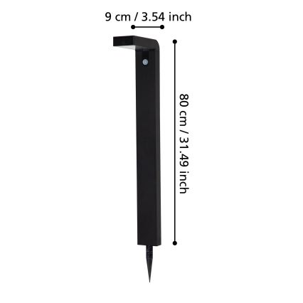 Eglo - LED Utomhus solcellslampa med sensor 18xLED/0,2W/3,7V IP44