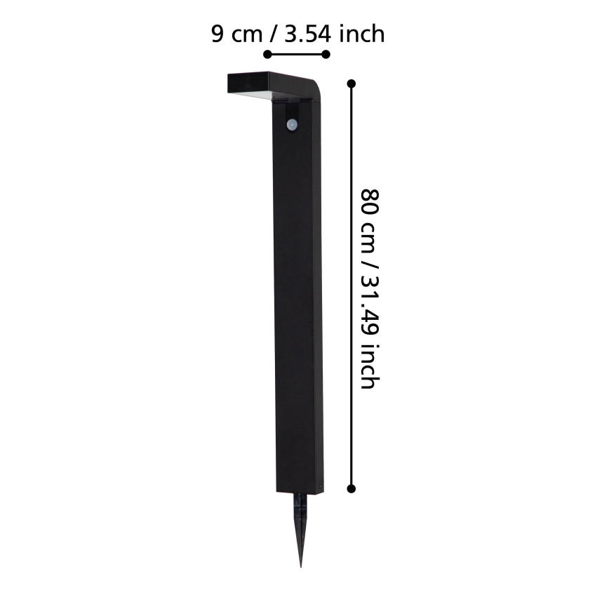 Eglo - LED Utomhus solcellslampa med sensor 18xLED/0,2W/3,7V IP44