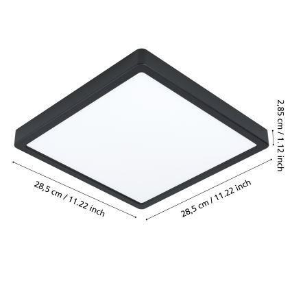 Eglo - LED taklampa för utomhusbruk LED/20,5W/230V IP44 svart