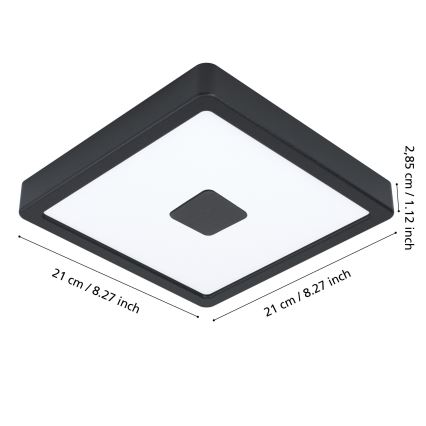 Eglo - LED taklampa för utomhusbruk LED/17W/230V IP44 svart