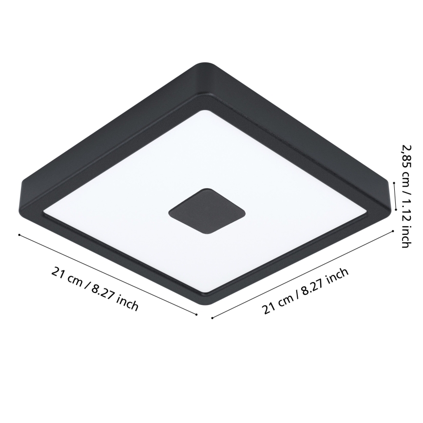Eglo - LED taklampa för utomhusbruk LED/17W/230V IP44 svart