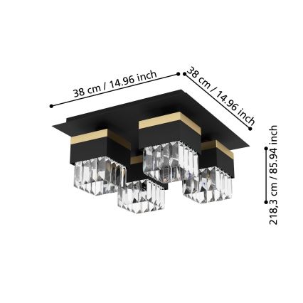 Eglo - Taklampa 4xE14/40W/230V