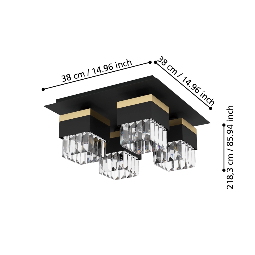Eglo - Taklampa 4xE14/40W/230V