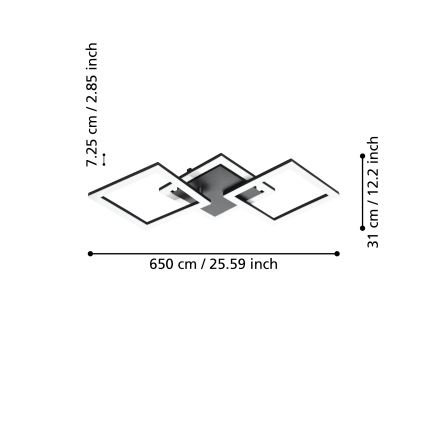 Eglo - LED Dimbar taklampa LED/32,4W/230V