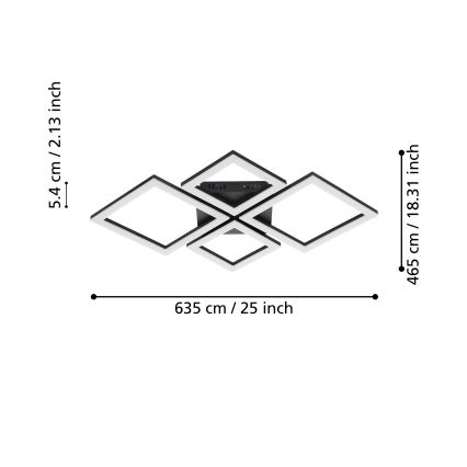 Eglo - LED Dimbar taklampa LED/42W/230V