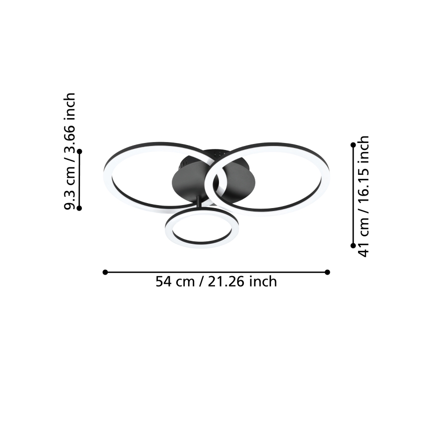 Eglo - LED Dimbar taklampa LED/33W/230V