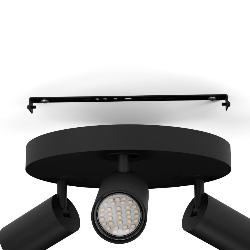 Eglo - LED RGBW Dimbar spotlight  3xGU10/4,9W/230V svart