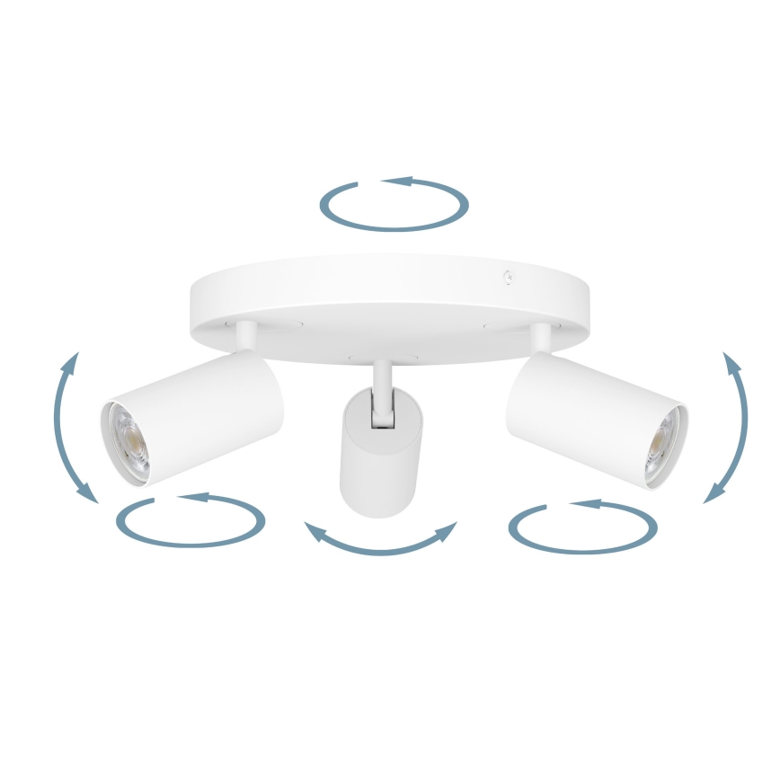 Eglo - LED RGBW Dimbar spotlight  3xGU10/4,9W/230V vit