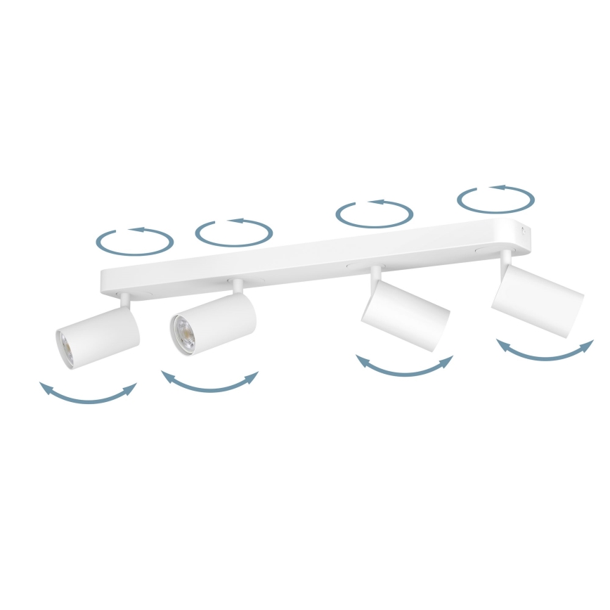 Eglo -LED RGBW Dimbar spotlight  4xGU10/4,9W/230V vit
