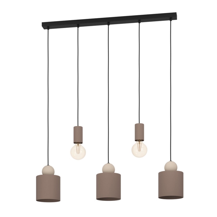 Eglo - Ljuskrona med upphängningsrem 5xE27/40W/230V