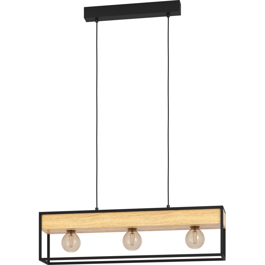 Eglo - Ljuskrona med upphängningsrem 3xE27/40W/230V