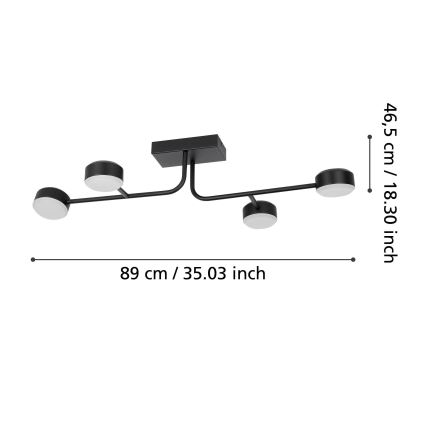Eglo - Fäst LED ljusreglerad ljuskrona 4xLED/6,8W/230V