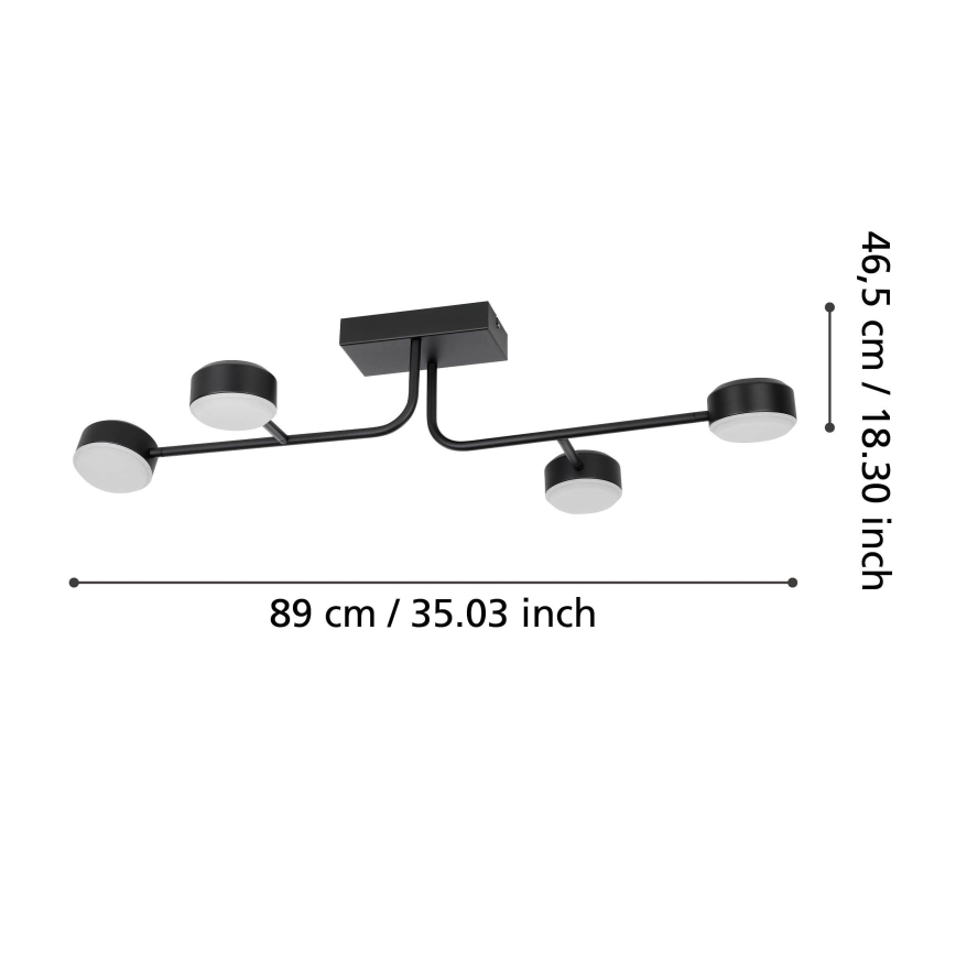 Eglo - Fäst LED ljusreglerad ljuskrona 4xLED/6,8W/230V