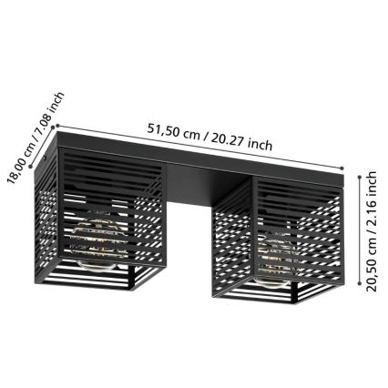 Eglo - Taklampa 2xE27/40W/230V