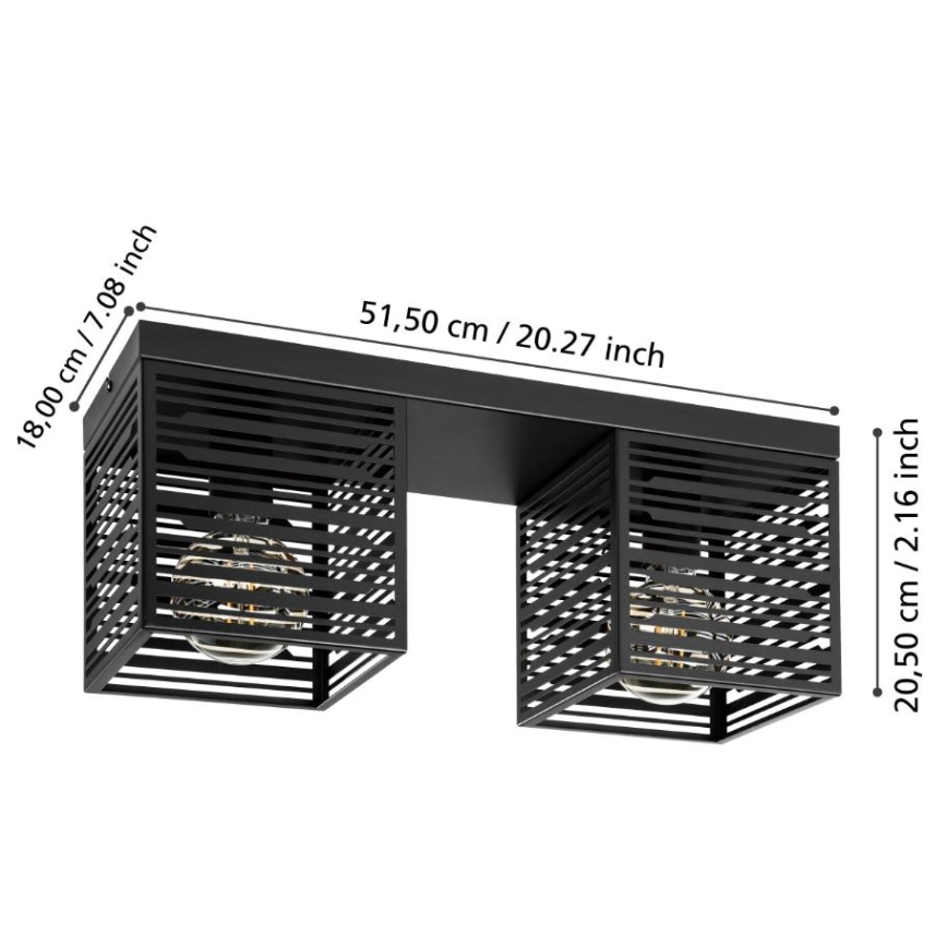Eglo - Taklampa 2xE27/40W/230V