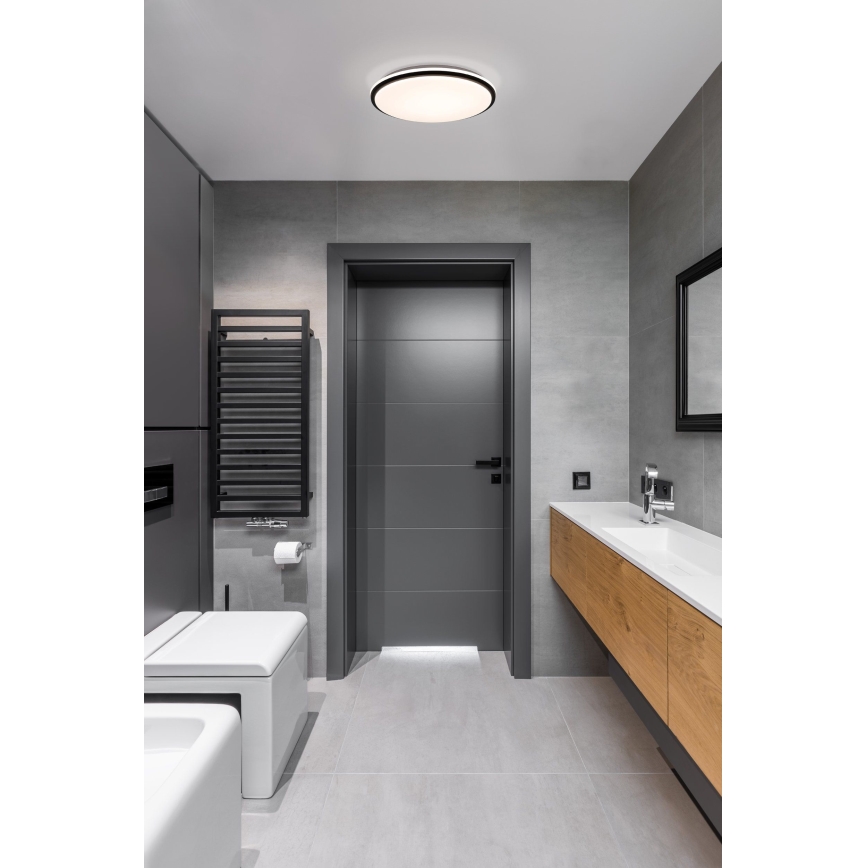 Eglo - LED taklampa för badrum LED/15,6W/230V IP44 svart