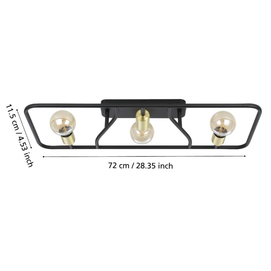 Eglo - Taklampa 3xE27/40W/230V