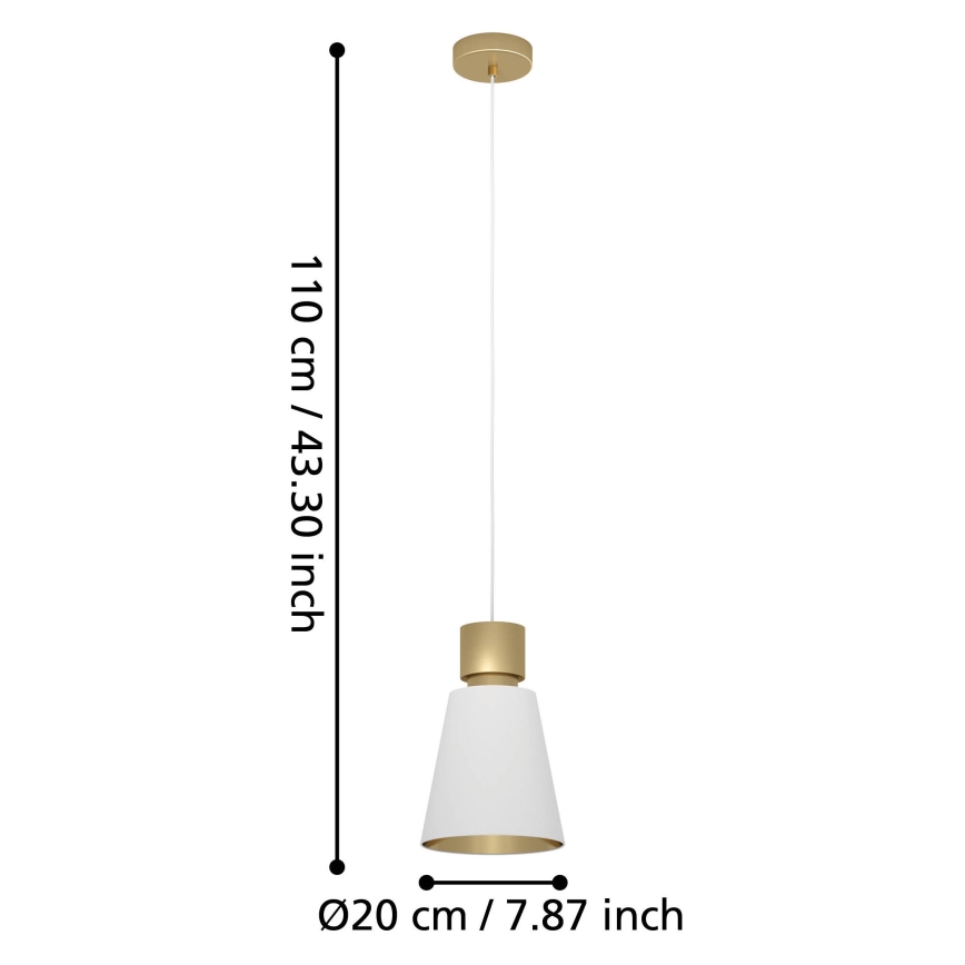 Eglo - Ljuskrona med upphängningsrem 1xE27/40W/230V
