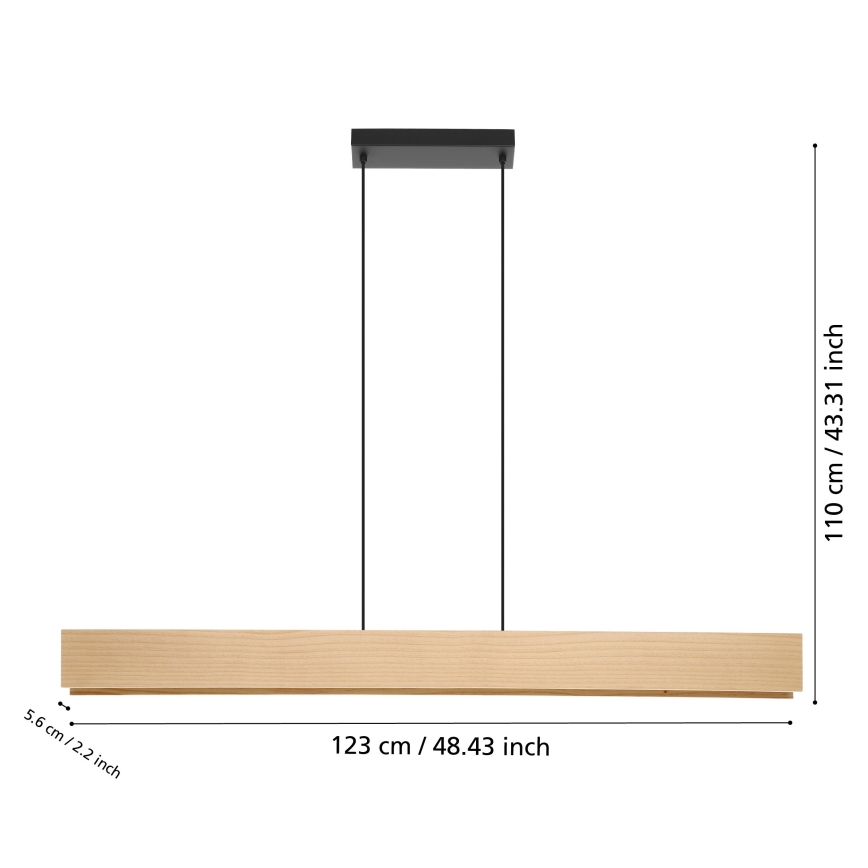 Eglo - LED RGBW Ljusreglerad ljuskrona på textilsladd LED/35W/230V 2700-6500K