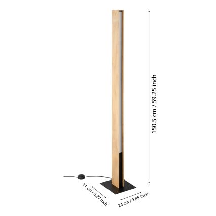 Eglo - LED RGBW Ljusreglerad golvlampa LED/35W/230V 2700-6500K