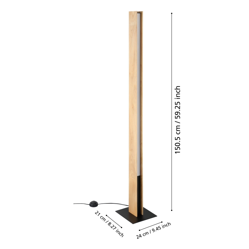 Eglo - LED RGBW Ljusreglerad golvlampa LED/35W/230V 2700-6500K