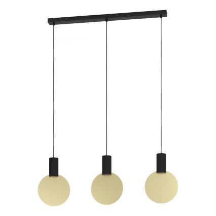 Eglo - LED ljuskrona med textilsladd 3xGU10/4,5W/230V 3000K