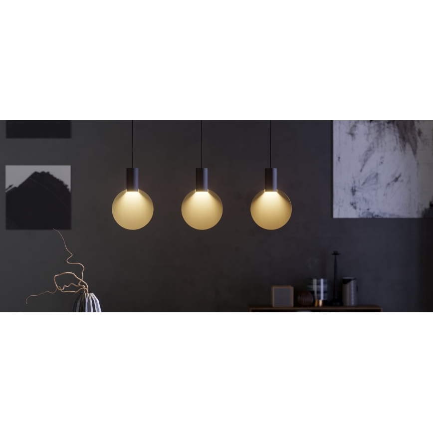 Eglo - LED ljuskrona med textilsladd 3xGU10/4,5W/230V 3000K