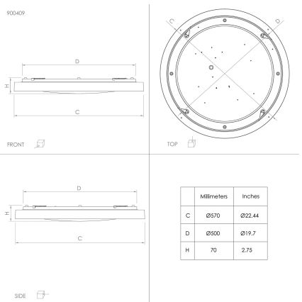 Eglo - LED RGBW Ljusreglerad taklampa LED/34,5W/230V 2700-6500K