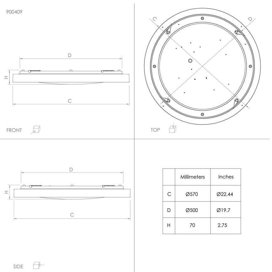 Eglo - LED RGBW Ljusreglerad taklampa LED/34,5W/230V 2700-6500K