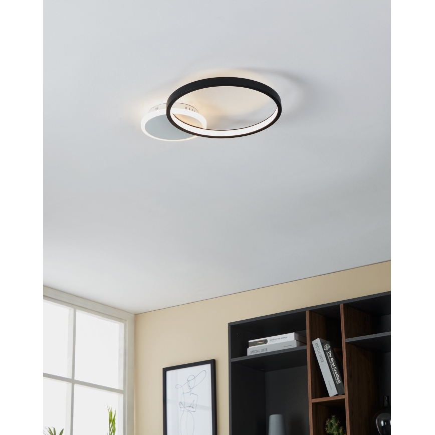 Eglo - LED Dimbar taklampa LED/15W/230V svart + fjärrkontroll