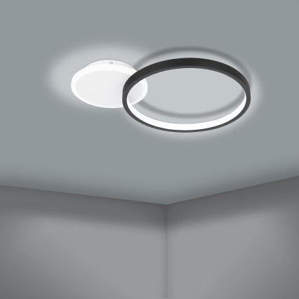 Eglo - LED Dimbar taklampa LED/15W/230V svart + fjärrkontroll
