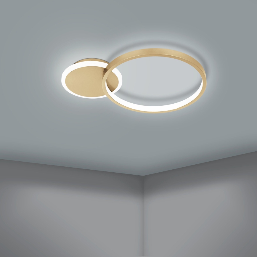 Eglo - LED Dimbar taklampa LED/15W/230V gyllene + fjärrkontroll