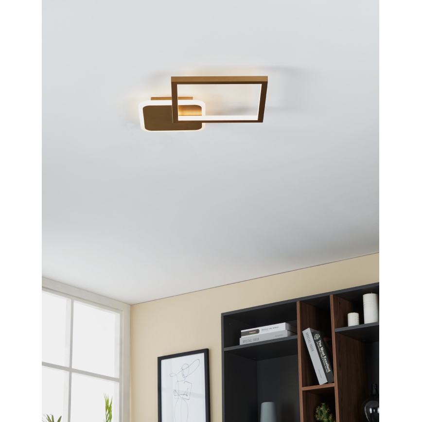 Eglo - LED dimbar taklampa LED/15W/230V guld + fjärrkontroll